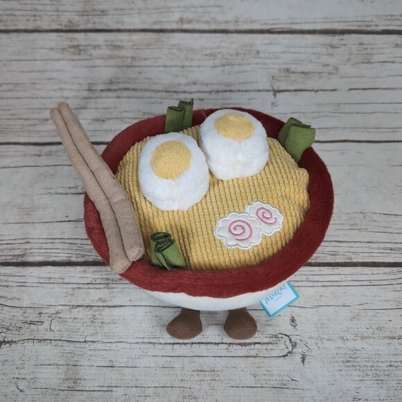 Authentic Jellycat Amuseable Ramen Noodle Bowl Soft Food  Amuseable Ramen Bowl Plush by Jellycat - Official Collectible Toy NWT